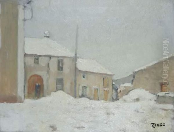 Paysage Enneige Oil Painting by Jules Emile Zingg