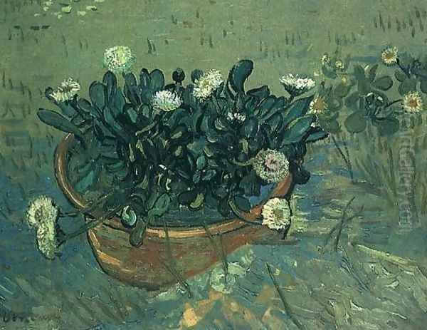 Bowl With Daisies Oil Painting by Vincent Van Gogh