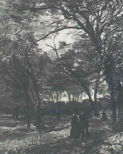 Bois De Boulogne With People Walking The II Oil Painting by Vincent Van Gogh