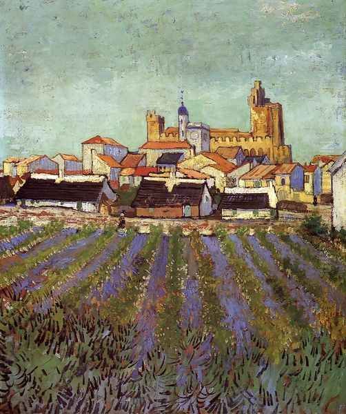 View Of Saintes Maries Oil Painting by Vincent Van Gogh