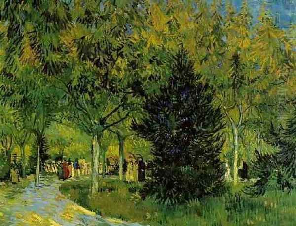 Lane In The Public Garden At Arles A Oil Painting by Vincent Van Gogh