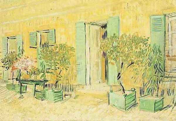 Exterior Of A Restaurant At Asnieres Oil Painting by Vincent Van Gogh