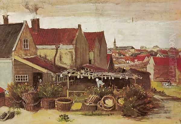 Drying House at Scheveningen Oil Painting by Vincent Van Gogh