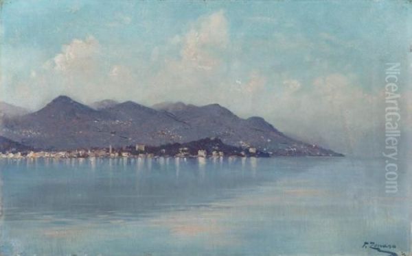 Paesaggio Costiero Oil Painting by Fausto Zonaro