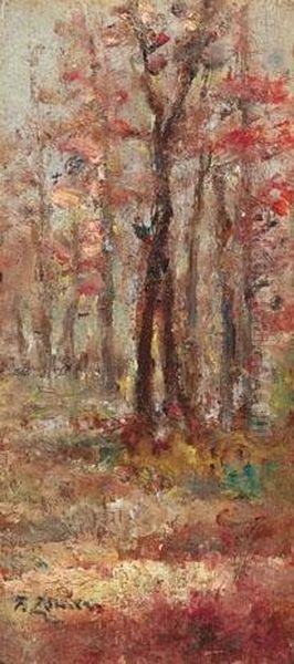 Alberi Oil Painting by Fausto Zonaro