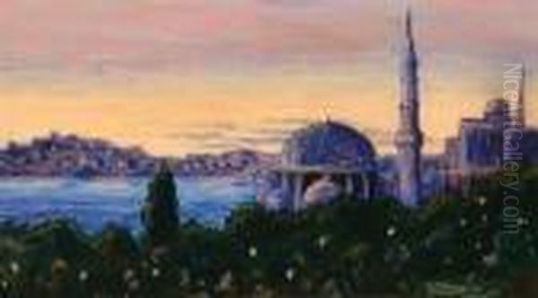 Constantinople Oil Painting by Fausto Zonaro