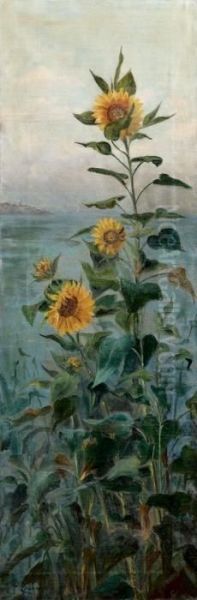 Girasoli Oil Painting by Fausto Zonaro