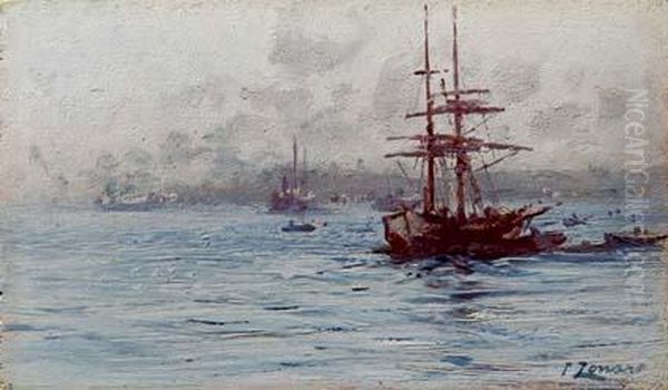 Bosforo Grigio Oil Painting by Fausto Zonaro