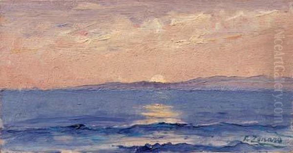 Tramonto Sul Mare Oil Painting by Fausto Zonaro