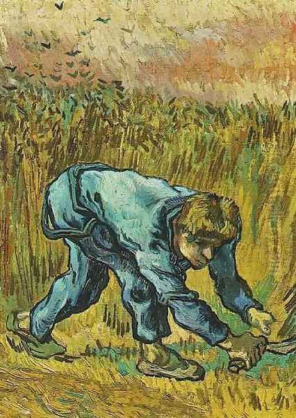 Reaper With Sickle (after Millet) Oil Painting by Vincent Van Gogh