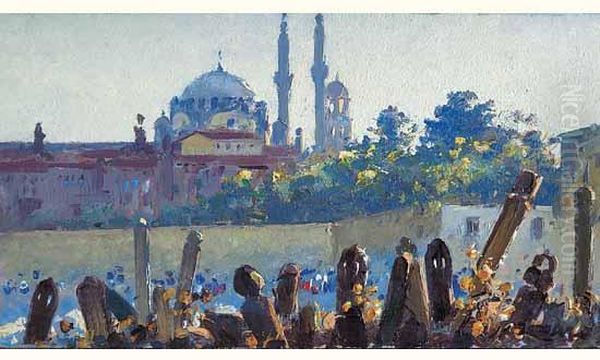 Le Cimetiere De Constantinople Oil Painting by Fausto Zonaro