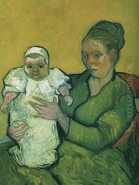 Mother Roulin With Her Baby Oil Painting by Vincent Van Gogh