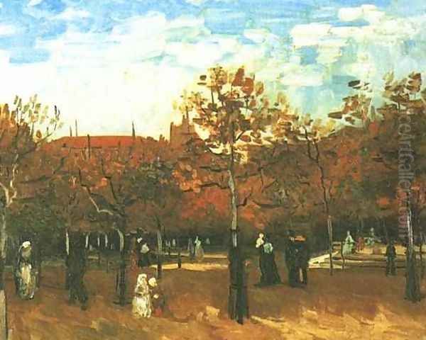 The Bois De Boulogne With People Walking Oil Painting by Vincent Van Gogh