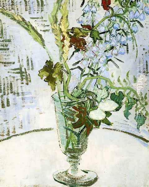 Flowers in a Vase Oil Painting by Vincent Van Gogh