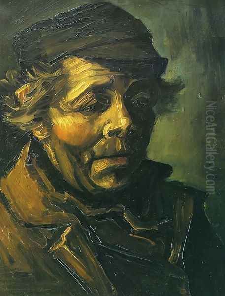 Head Of A Peasant With Cap Oil Painting by Vincent Van Gogh