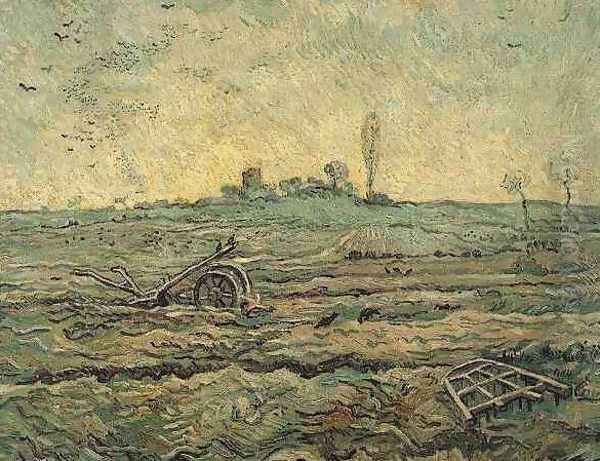 The Plough And The Harrow (after Millet) Oil Painting by Vincent Van Gogh