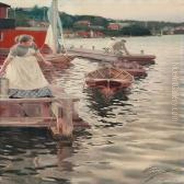 Vagskvalp Oil Painting by Anders Zorn