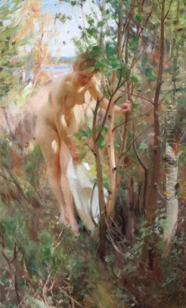 En Eva Oil Painting by Anders Zorn