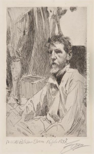 August Saint Gaudens I Oil Painting by Anders Zorn