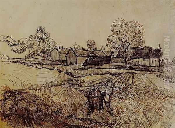 Pere Eloi's Farm Oil Painting by Vincent Van Gogh