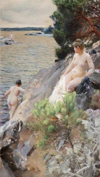 Summer Oil Painting by Anders Zorn