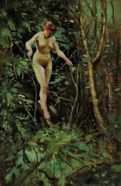 Nudo Femminile Sualbero Oil Painting by Anders Zorn