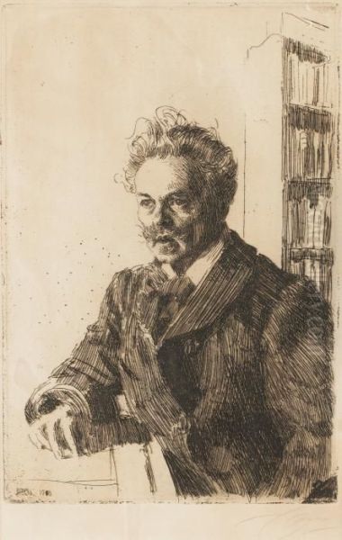 August Strindberg Oil Painting by Anders Zorn