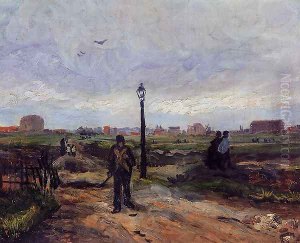 Outskirts Of Paris Oil Painting by Vincent Van Gogh