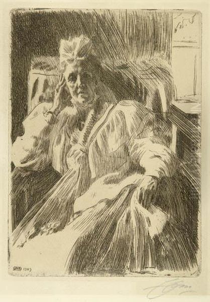 Queen Sophia Oil Painting by Anders Zorn