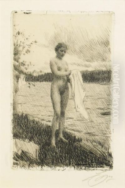 Dalalven Oil Painting by Anders Zorn