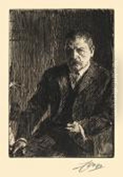 Selfportrait 1904-i Oil Painting by Anders Zorn