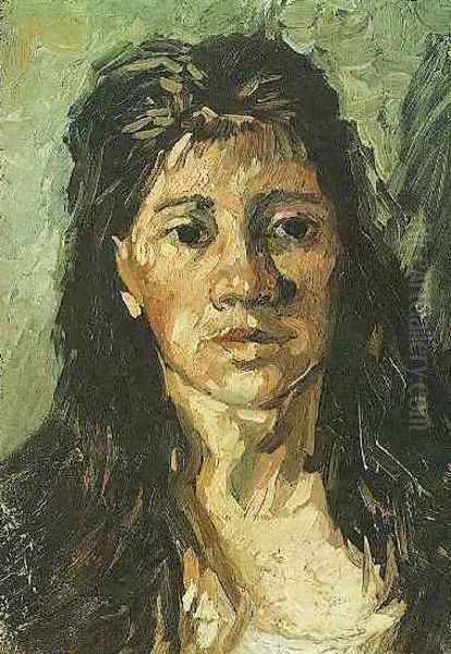 Head Of A Woman With Her Hair Loose Oil Painting by Vincent Van Gogh