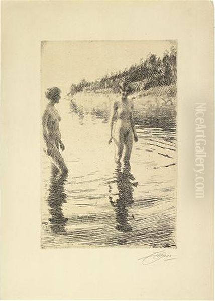 Shallow. Oil Painting by Anders Zorn