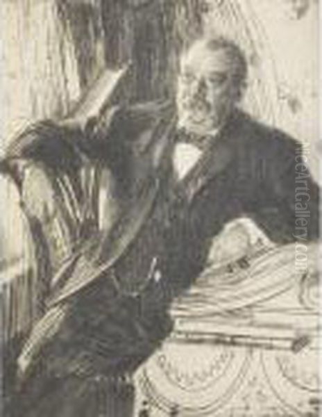 Pres. Grover Cleveland Oil Painting by Anders Zorn