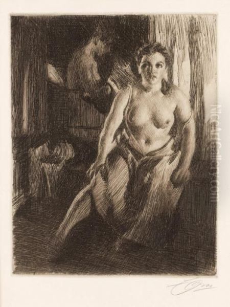 Sangpallen Oil Painting by Anders Zorn