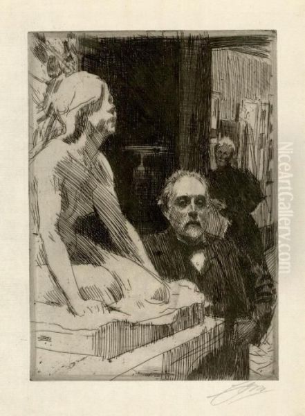 Pontus Furstenberg Und Seine Frau Oil Painting by Anders Zorn