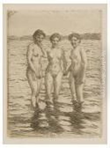 Three Graces Oil Painting by Anders Zorn