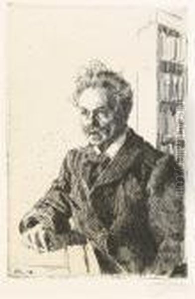 August Strindberg Oil Painting by Anders Zorn