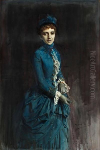 Mrs Nora Armitage Oil Painting by Anders Zorn