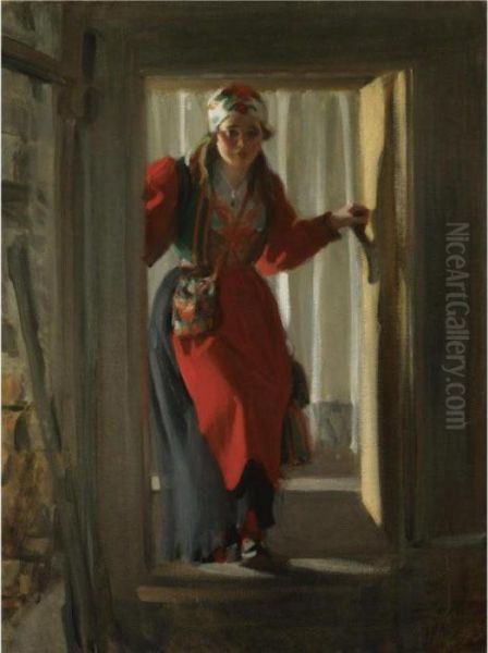 Kuvadorren (female Figure) Oil Painting by Anders Zorn