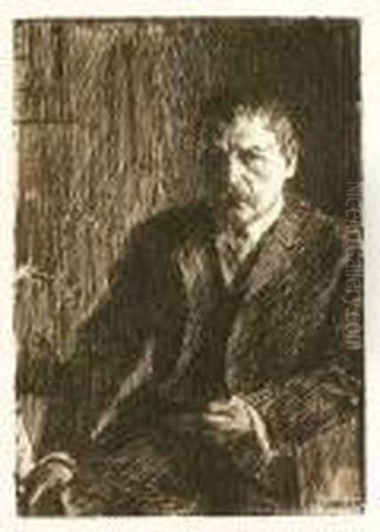 Selbstbildnis (self Portrait I) Oil Painting by Anders Zorn