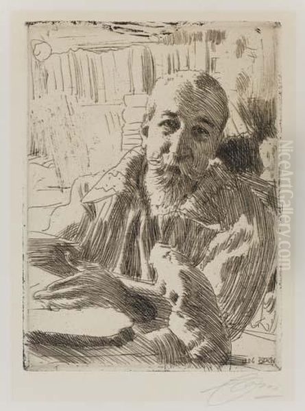 Anatole France Oil Painting by Anders Zorn