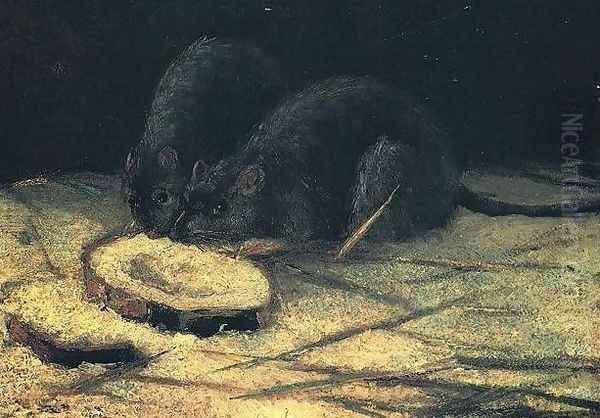 Two Rats Oil Painting by Vincent Van Gogh