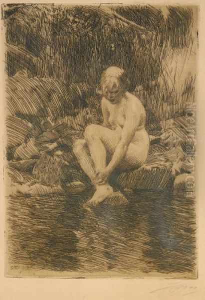 Dagmar Oil Painting by Anders Zorn