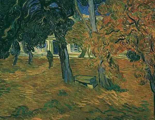 Garden Of Saint Paul Hospital The V Oil Painting by Vincent Van Gogh