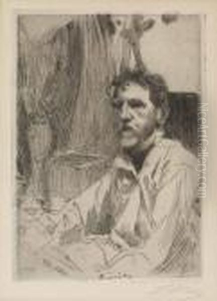 August Saint Gaudens I Oil Painting by Anders Zorn