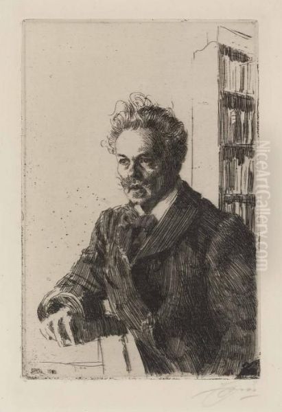 August Strindberg Oil Painting by Anders Zorn