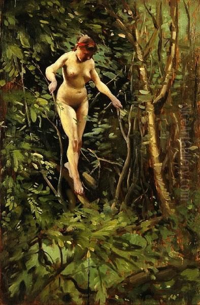 Nudo Nel Bosco Oil Painting by Anders Zorn