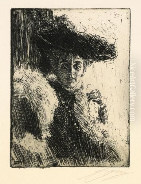 Mrs Kip Oil Painting by Anders Zorn