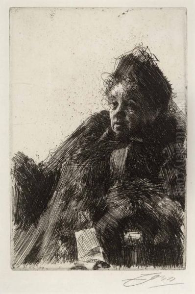 Mme Simon Ii Oil Painting by Anders Zorn